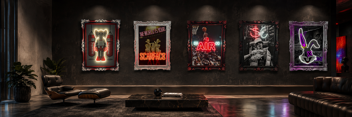 Quadro neon Money Talks luxury interior
