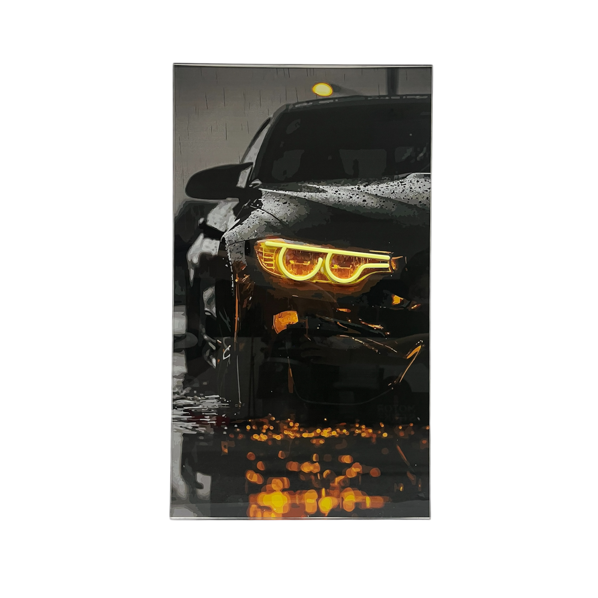 “Stop neon car”